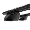 Basisrek voor het autodak voor Hyundai Santa Fe SUV (2013-2018) - zwart Imperiaal - geïntegreerde railing - Aluminium