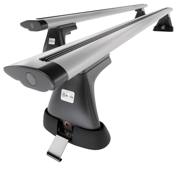 Basisrek voor het autodak voor Toyota RAV4 mk II SUV (2000-2005) - zilver Imperiaal - bevestigingspunten - Aluminium