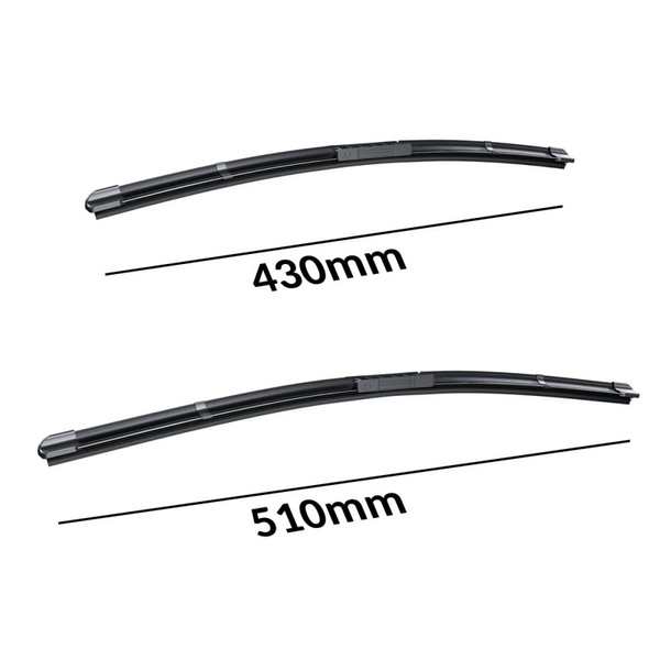 Auto ruitenwissers op de voorruit voor Opel Corsa C Hatchback, Sedan, Bestelwagen (09.2000-09.2006) - vlak bladen