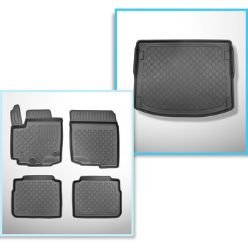 Set kofferbakmat en automatten TPE op maat gemaakt voor: Suzuki S-Cross SUV (11.