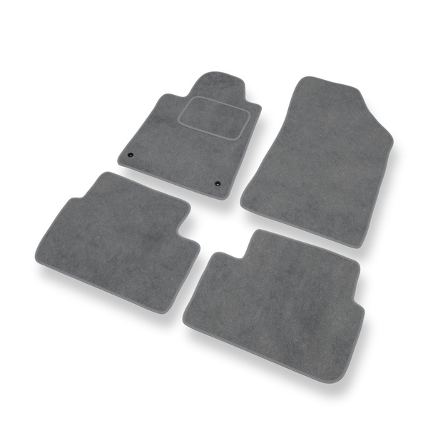 Velours automatten voor Peugeot 407 Coupé, Sedan, SW (2004-2011) - grijs