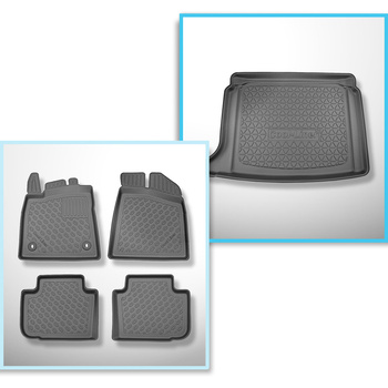 Set kofferbakmat en automatten TPE PREMIUM op maat gemaakt voor: MG 4 Hatchback 