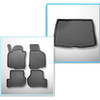 Set kofferbakmat en automatten TPE PREMIUM op maat gemaakt voor: Volkswagen Golf VI Hatchback (09.2008-09.2012) - met volledig reservewiel en / of 4 wiel aandrijving (4 motion)