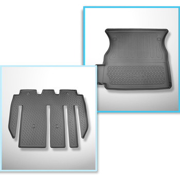 Set kofferbakmat en automatten TPE PREMIUM op maat gemaakt voor: Tesla Model X S