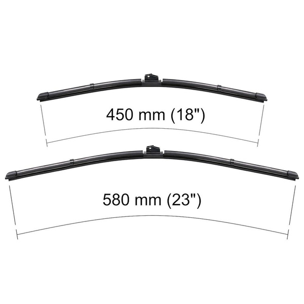 Auto ruitenwissers op de voorruit voor Alfa Romeo Brera Coupé (01.2006-12.2010) - vlak bladen