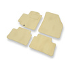 Velours automatten voor Nissan Pixo (2008-2013) - beige