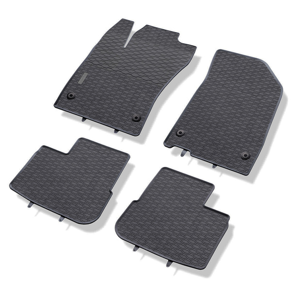 Rubberen matten voor de Fiat Tipo Sedan (2016-....) - zwart - 4 stuks
