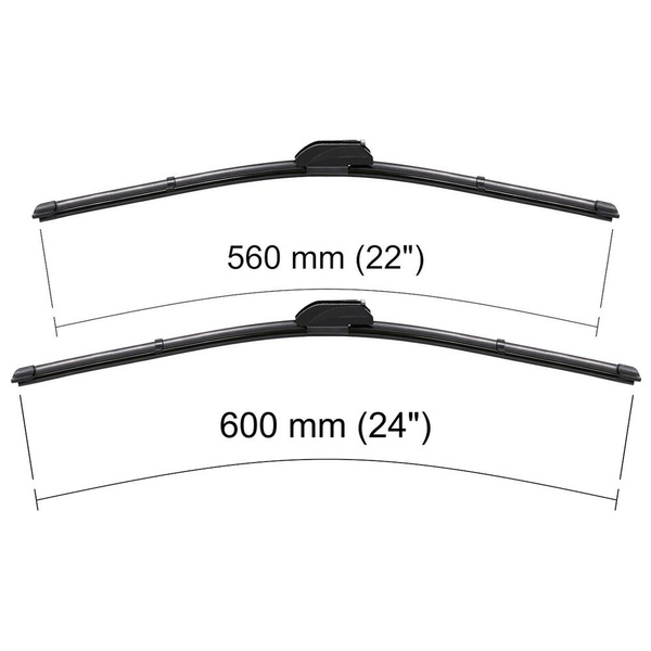 Auto ruitenwissers op de voorruit voor BMW X5 E53 SAV (03.1999-10.2006) - vlak bladen