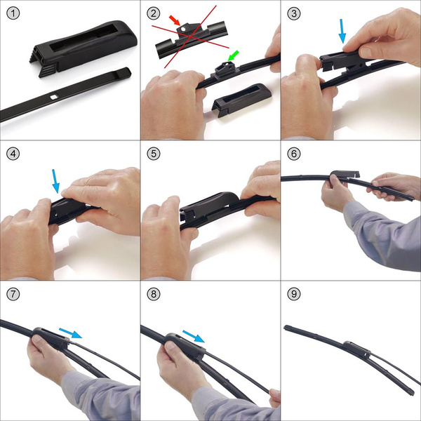 Auto ruitenwissers op de voorruit voor Smart Forfour Hatchback (11.2014-2020) - vlak bladen