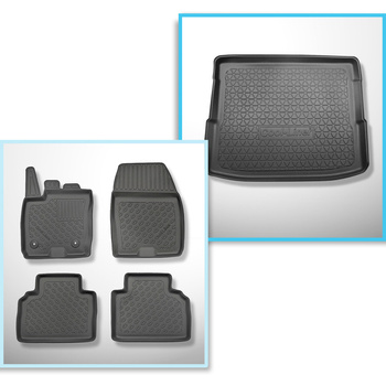 Set kofferbakmat en automatten TPE PREMIUM op maat gemaakt voor: Ford Tourneo Co