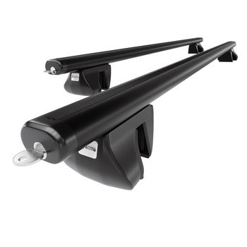 Basisrek voor het autodak voor Mitsubishi Pajero Sport SUV (2016-....) - zwart Imperiaal - geïntegreerde railing - Aluminium