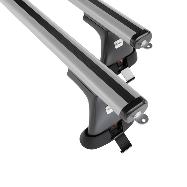 Basisrek voor het autodak voor Toyota RAV4 mk II SUV (2000-2005) - zilver Imperiaal - bevestigingspunten - Aluminium