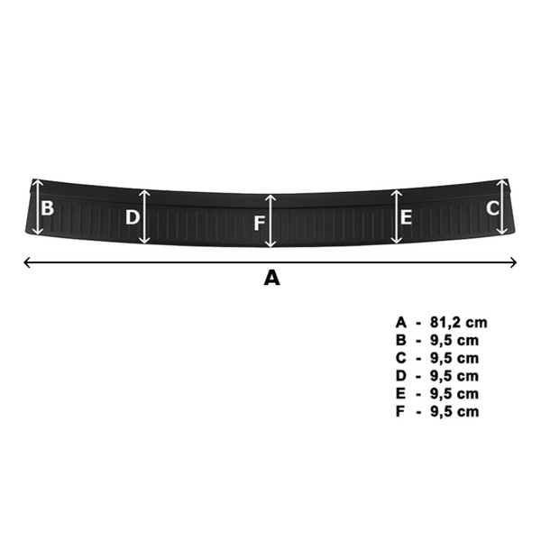 Zwarte achterbumpercover voor Hyundai i10 Hatchback (2020-....)