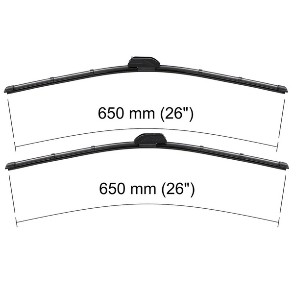 Auto ruitenwissers op de voorruit voor Peugeot 807 MPV (08.2005-12.2013) - vlak bladen