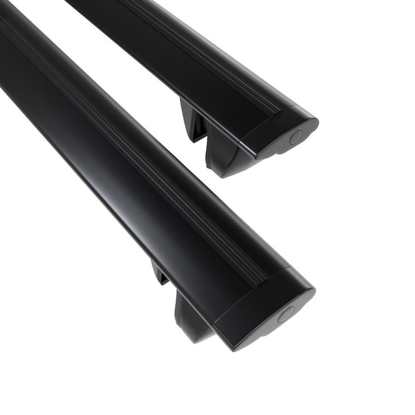 Basisrek voor het autodak voor Subaru Outback mk V Stationwagen (2014-2019) - zwart Imperiaal - geïntegreerde railing - Aluminium