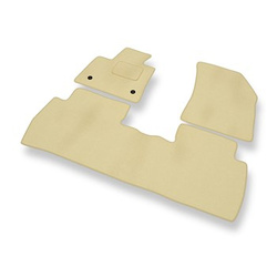 Velours automatten voor Peugeot 5008 SUV (2017-2024) 5 zitplaatsen - beige