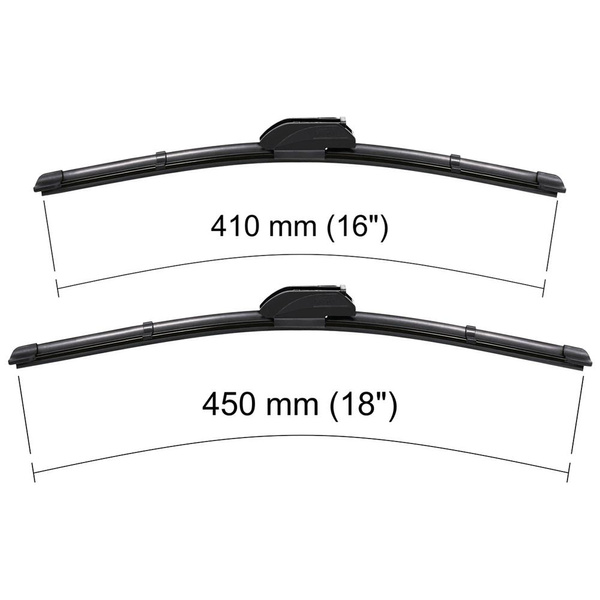 Auto ruitenwissers op de voorruit voor Suzuki Alto Hatchback (02.2002-12.2006) - vlak bladen