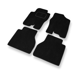 Velours automatten voor Nissan Navara D40 (2005-2014) - zwart