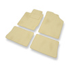 Velours automatten voor Renault Clio II Hatchback (1998-2012) - beige