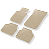 Rubberen matten voor de BMW 3 E90, E91 Limousine, Touring (2004-2013) - beige - 4 stuks
