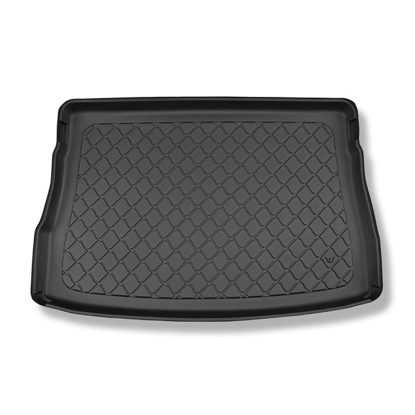 Kofferbakmat op maat voor: Volkswagen Golf VIII Hatchback (12.2019-....) - bovenste bagageruimte; schuifvloer in hoogste stand; tijdelijk reservewiel / reparatieset / volledig reservewiel