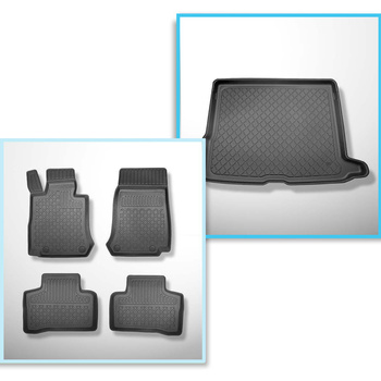 Set kofferbakmat en automatten TPE op maat gemaakt voor: Mercedes-Benz GLC X253 