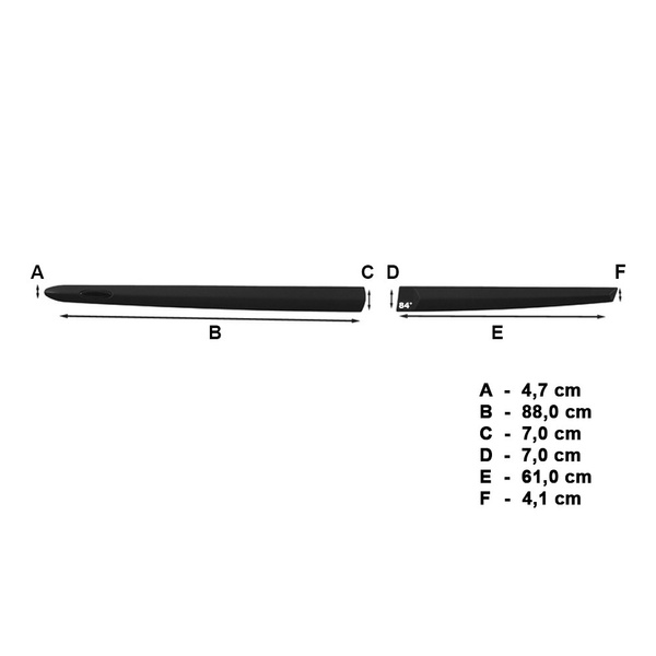 Zwarte zijlijsten voor Ford Fiesta VII Hatchback (5 deuren) - (2008-2017) - (lengte: 880mm; 610mm)
