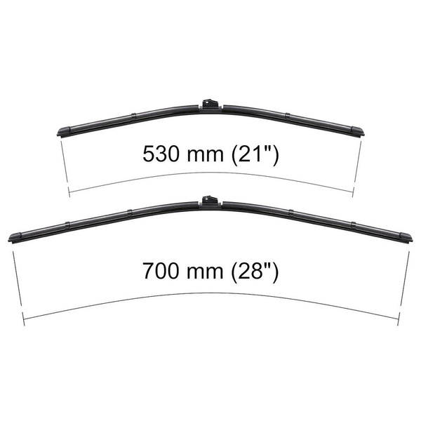 Auto ruitenwissers op de voorruit voor BMW i3 I01 Hatchback (11.2013-2022) - vlak bladen