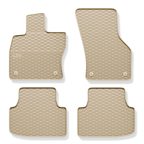 Rubberen matten voor de Volkswagen Passat B8 Sedan, Variant (2014-2023) - beige - 4 stuks