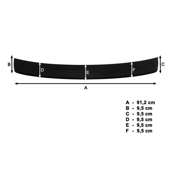 Zwarte achterbumpercover voor Skoda Octavia III Liftback (2013-2020)