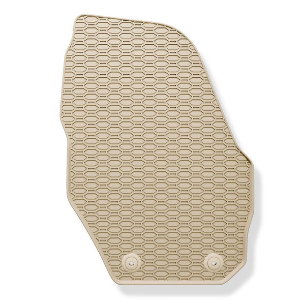 Rubberen matten voor de Volvo V60 I Stationwagen (2010-2018) - beige - 4 stuks