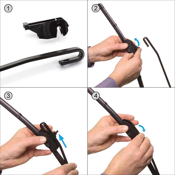 Auto ruitenwissers op de voorruit voor Opel Corsa C Hatchback, Sedan, Bestelwagen (09.2000-09.2006) - vlak bladen