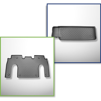 Set kofferbakmat en automatten TPE op maat gemaakt voor: Tesla Model X SUV (01.2