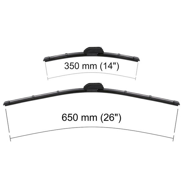 Auto ruitenwissers op de voorruit voor Fiat Sedici Crossover (05.2006-12.2014) - vlak bladen