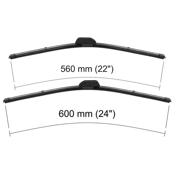 Auto ruitenwissers op de voorruit voor Opel Zafira A MPV (03.1999-07.2005) - vlak bladen