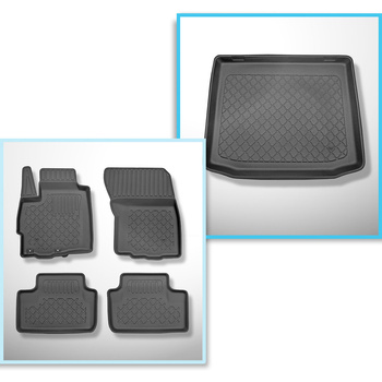 Set kofferbakmat en automatten TPE op maat gemaakt voor: Mitsubishi ASX SUV (05.