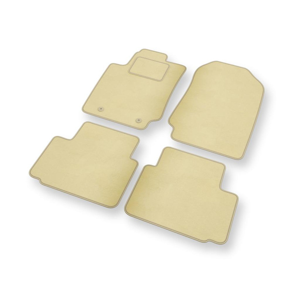 Velours automatten voor Ford Ranger V Pick-Up (2012-2023) verkorte versie - beige