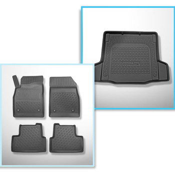 Set kofferbakmat en automatten TPE PREMIUM op maat gemaakt voor: Chevrolet Cruze Sedan (2011-2016) - met reparatieset