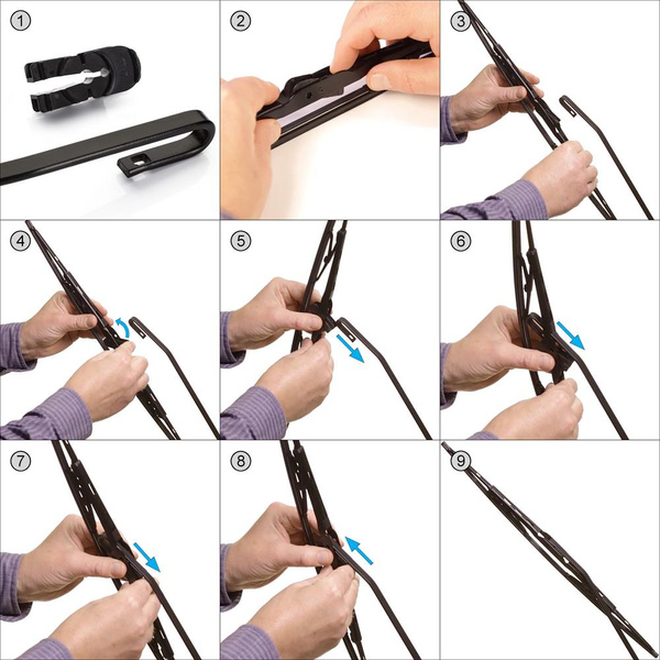 Auto ruitenwissers op de voorruit voor Jeep Patriot SUV (10.2006-2016) - standaard bladen