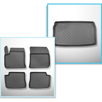 Set kofferbakmat en automatten TPE op maat gemaakt voor: Opel Mokka-e SUV (02.20