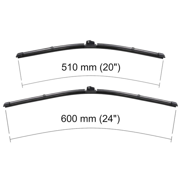 Auto ruitenwissers op de voorruit voor Porsche Macan SUV (03.2014-....) - vlak bladen