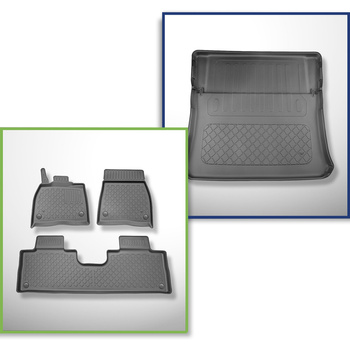 Set kofferbakmat en automatten TPE op maat gemaakt voor: Mercedes-Benz EQS X296 
