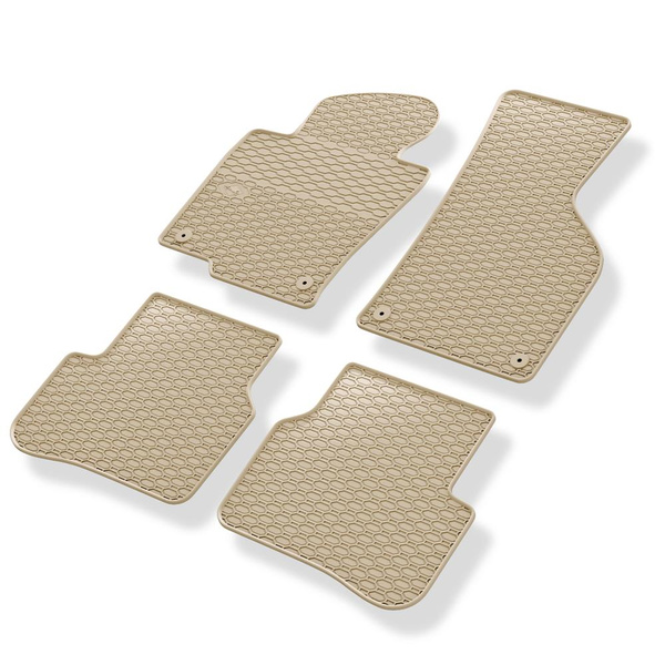 Rubberen matten voor de Volkswagen Passat B7 Sedan, Variant (2010-2014) - beige - 4 stuks