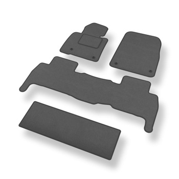 Velours automatten voor Toyota Land Cruiser J200 SUV (2007-2021) 7 zitplaatsen -