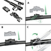 Auto ruitenwissers op de voorruit voor Fiat Croma II Stationwagen, Liftback (06.2005-12.2010) - vlak bladen