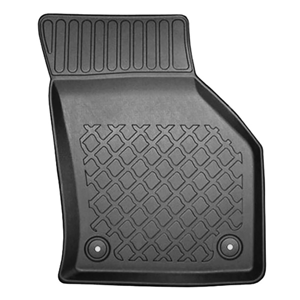 Set kofferbakmat en automatten TPE op maat gemaakt voor: Volkswagen Golf VIII Hatchback (12.2019-....) - bovenste bagageruimte; de schuifvloer in de hoogste stand; tijdelijk reservewiel / reparatieset / volledig reservewiel; niet voor mHEV