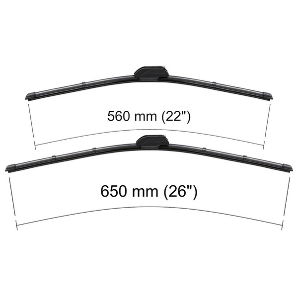 Auto ruitenwissers op de voorruit voor Lexus RX II, III SUV (02.2003-2015) - vlak bladen