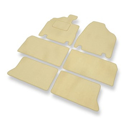 Velours automatten voor Kia Carnival II MPV (2006-2010) - beige