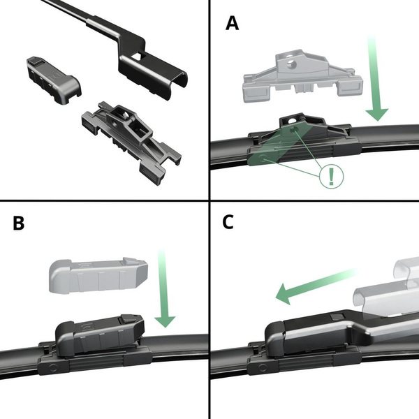 Auto ruitenwissers op de voorruit voor Skoda Octavia III Stationwagen, Liftback (11.2012-2020) - vlak bladen