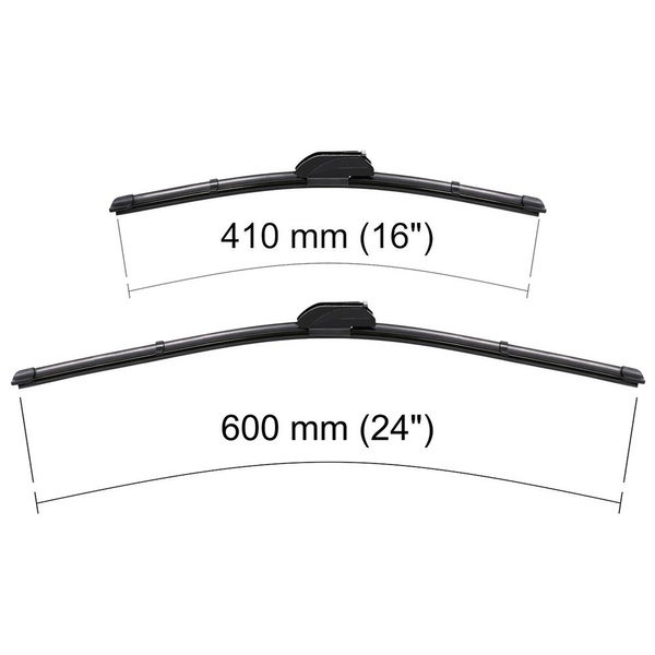 Auto ruitenwissers op de voorruit voor Dodge Caliber Hatchback (01.2006-08.2009) - vlak bladen